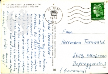 La Cote D`Azur - Le Dramont - F 1972 95 001 ●